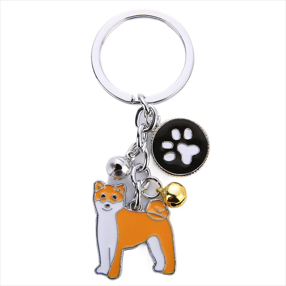 Подарок Белая Эмаль Мальтийская Собака Золотистый Ретривер Хаски Питомец Брелок для Ключей Собака Брелок для Ключей Питомец Собака Подвеска Akita